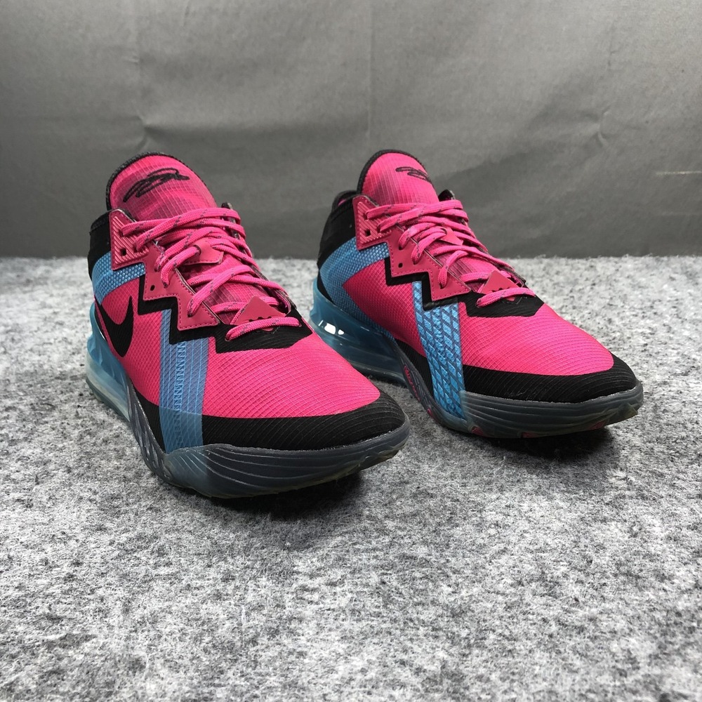 Nike LeBron 18 Low Shoes Mens Size 11.5 Pink Blue CV7562-600 Basketball Sneakers
